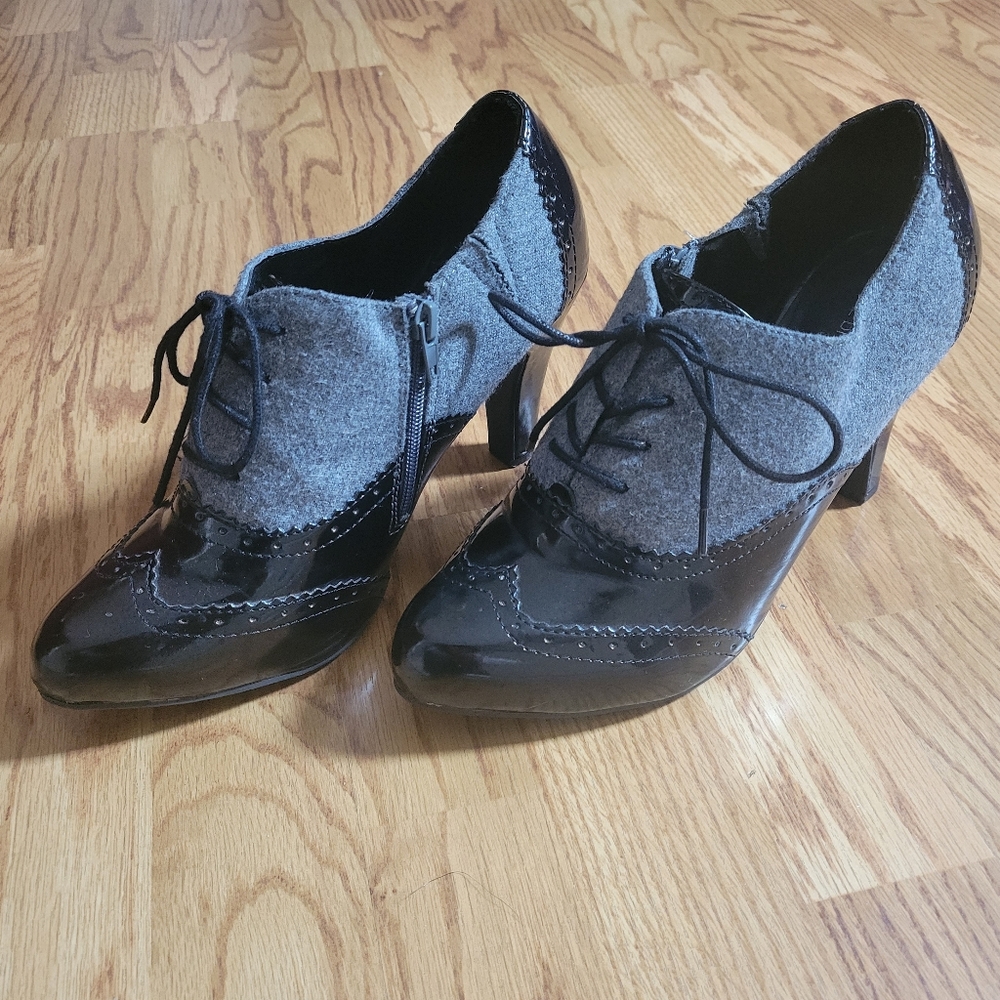 Lane Bryant Oxford Heeled Boots Size 11W
